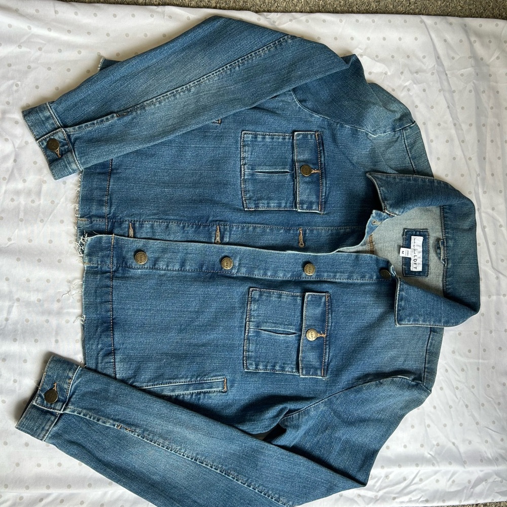 LOFT Blue Jean Jacket Medium Indigo